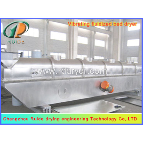 Horizontal vibrating fluidized bed dryer for magnesium chloride
